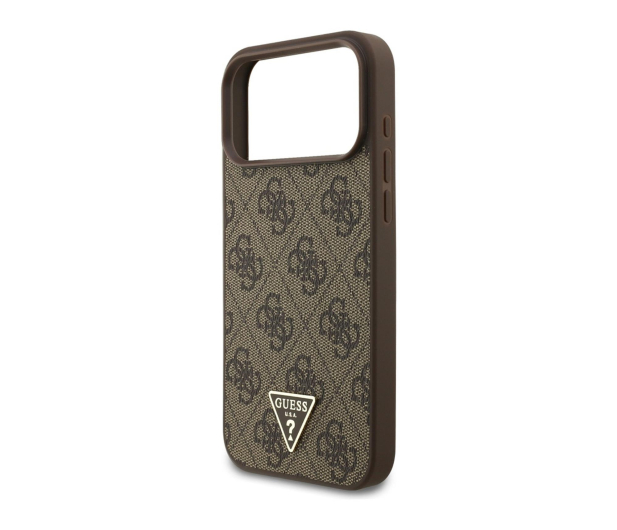 Guess 4G Strap Triangle Logo MagSafe do iPhone 17 Pro Max brązowy - 1365512 - zdjęcie 4